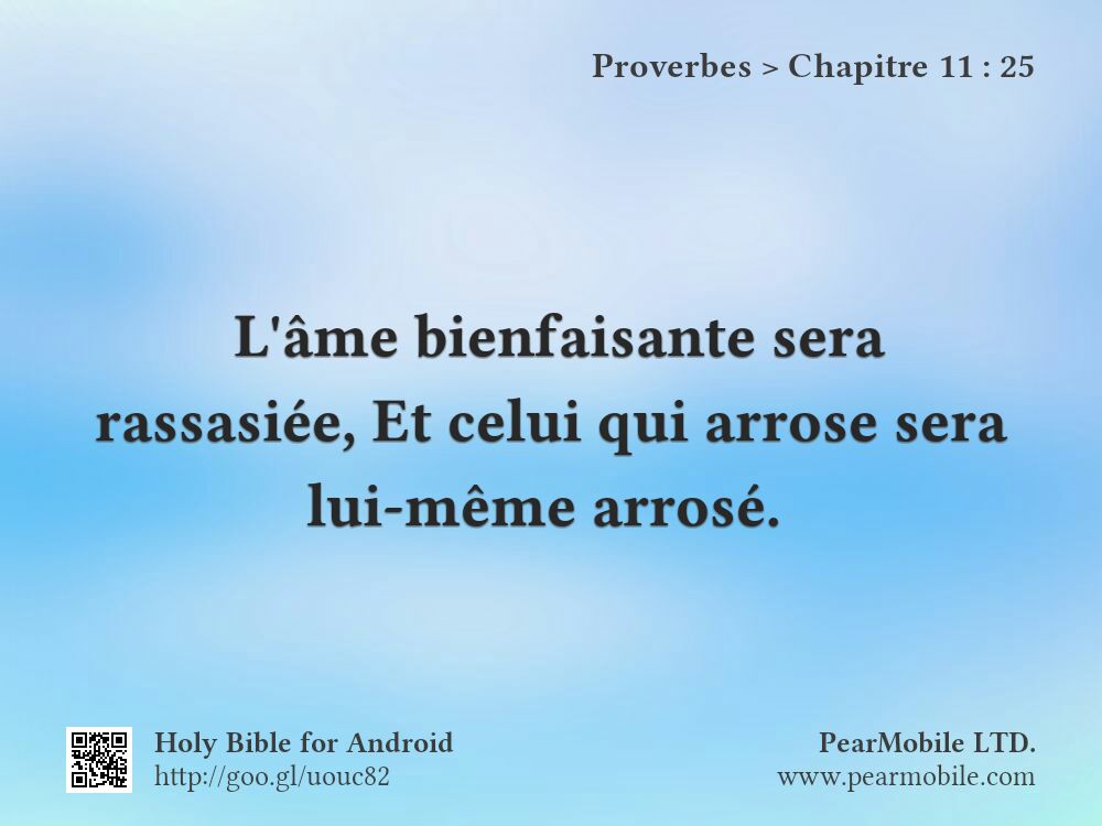 Proverbes, Chapitre 11:25